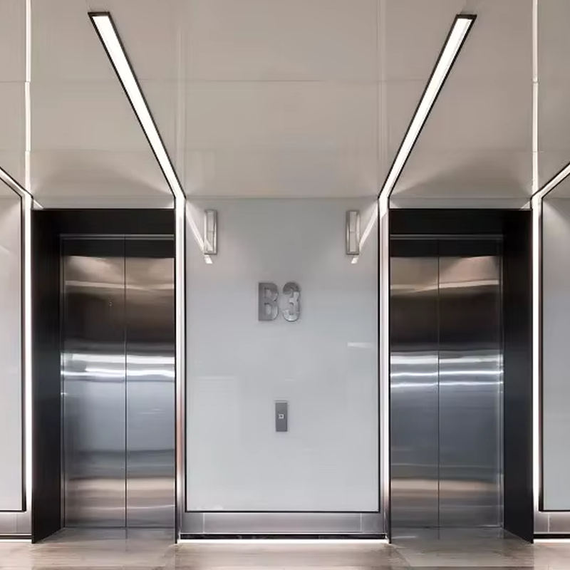 VTEP105 Ascensores Thang máy chở khách dân dụng sang trọng Gearless AC Im lặng PVC hiệu quả và phong cách