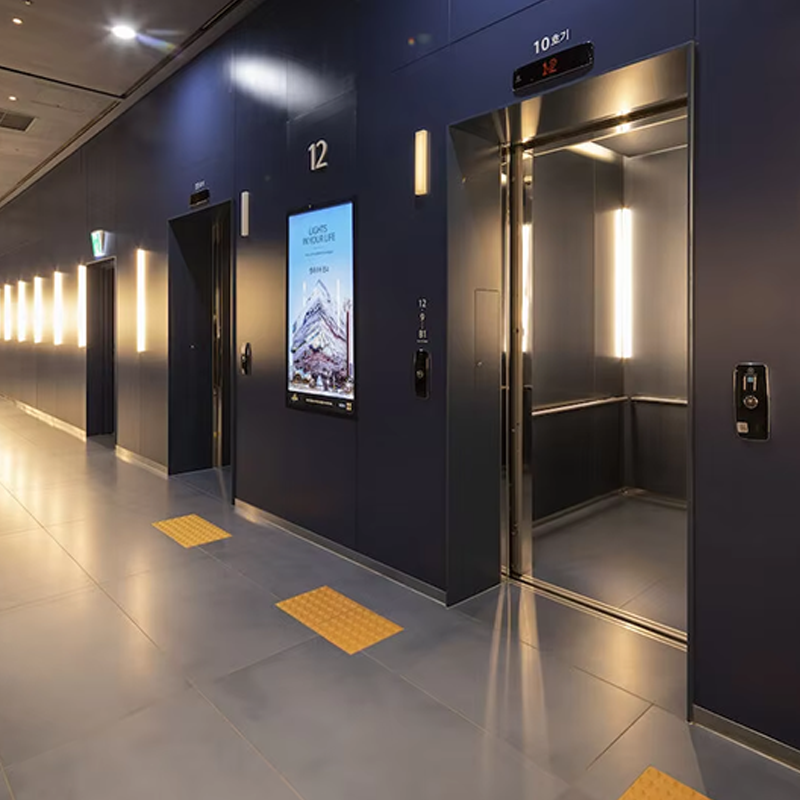 VTEP105 Ascensores Thang máy chở khách dân dụng sang trọng Gearless AC Im lặng PVC hiệu quả và phong cách