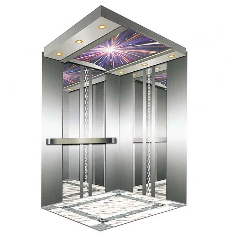 VTEV107 Thang máy chở khách dẫn động AC chất lượng cao với sàn PVC dành cho khu dân cư & biệt thự