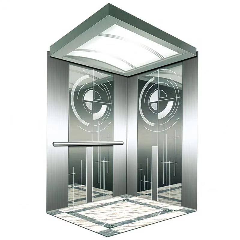 VTEV107 Thang máy chở khách dẫn động AC chất lượng cao với sàn PVC dành cho khu dân cư & biệt thự