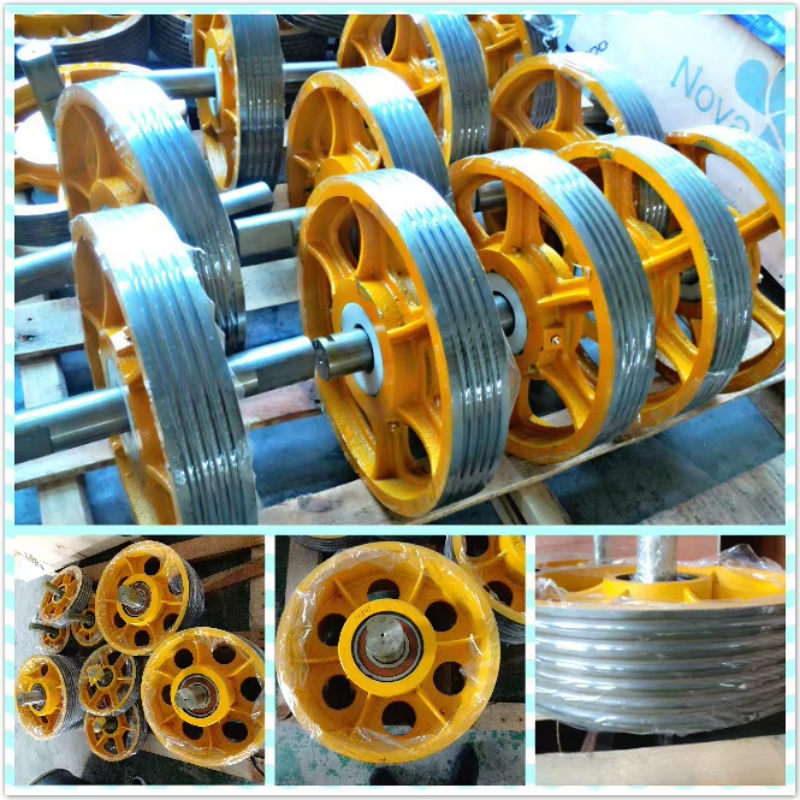 Bánh xe ròng rọc đối trọng thang máy VTSP271 Bánh xe làm lệch hướng bằng gang
