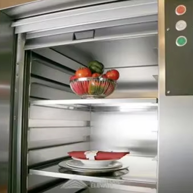 Xe nâng Dumbwaiter AC không hộp số VTEF108 có sàn PVC dành cho dịch vụ bếp nhà hàng và khách sạn