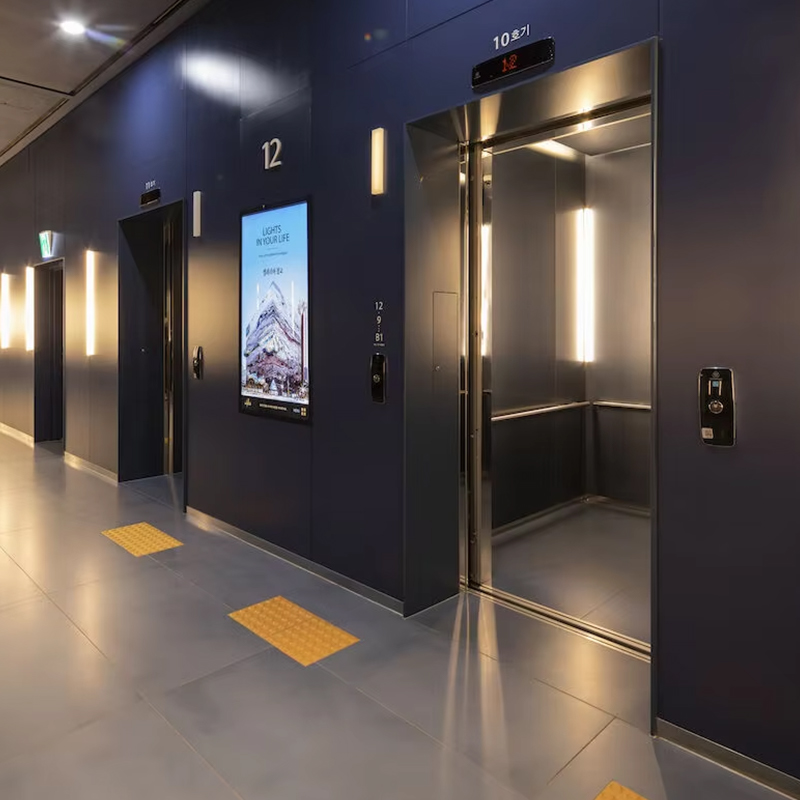 VTEP119 Ascensores Thang máy chở khách Máy điều hòa không hộp số cho các tòa nhà nhiều tầng Thép không gỉ được chứng nhận ISO 9001 Lắp đặt dễ dàng