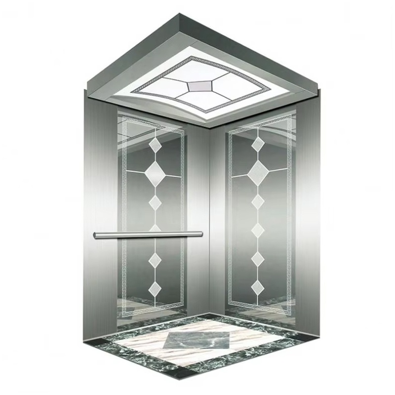 Cabin thang máy chở khách VTSP134 với trần LED tiết kiệm năng lượng Kết cấu thép không gỉ được chứng nhận ISO 9001 Bảo hành 1 năm