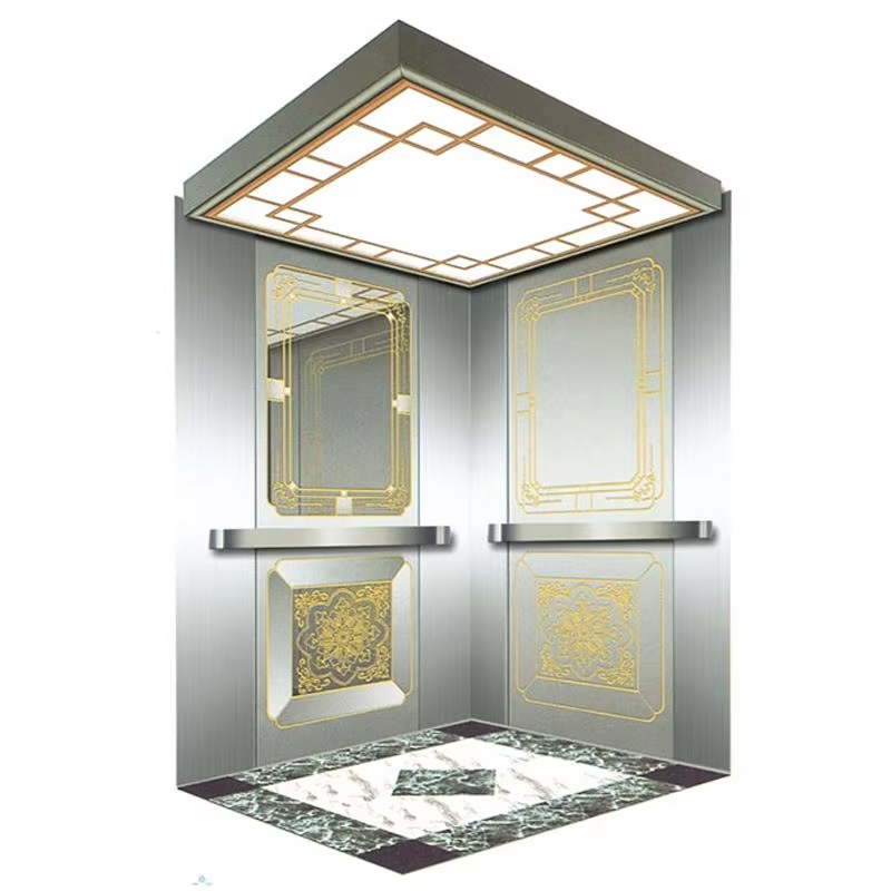 Cabin thang máy chở khách VTSP134 với trần LED tiết kiệm năng lượng Kết cấu thép không gỉ được chứng nhận ISO 9001 Bảo hành 1 năm