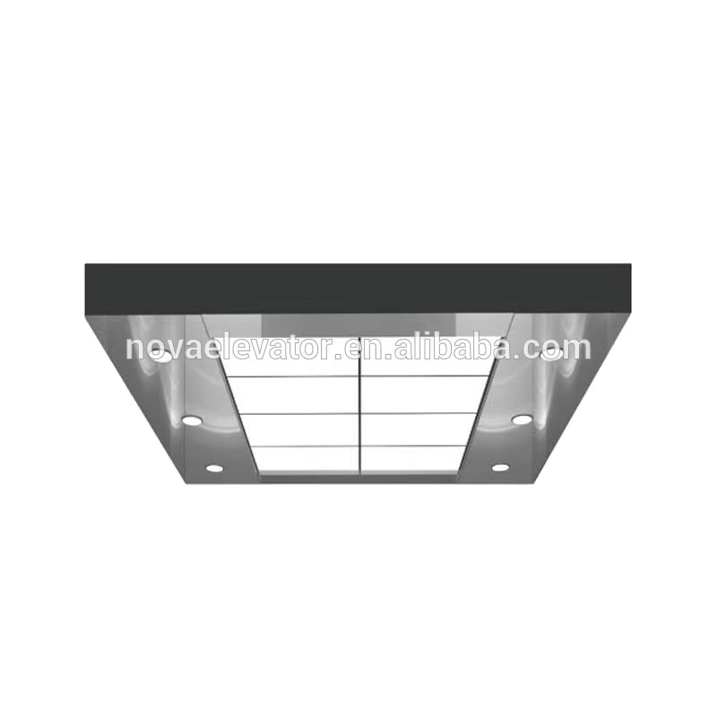 Cabin thang máy VTSP140 Phụ tùng nội thất Cabin thang máy Trần thép không gỉ Thiết kế trần nâng hiện đại