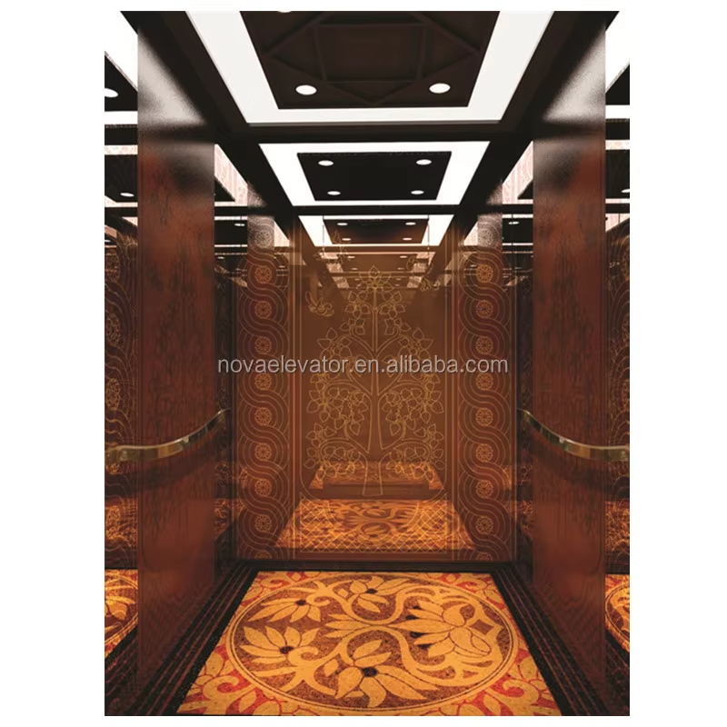 Bộ phận & phụ kiện thang máy VTSP128 Cabin thang máy quan sát cao cấp với vách kính hoàn toàn